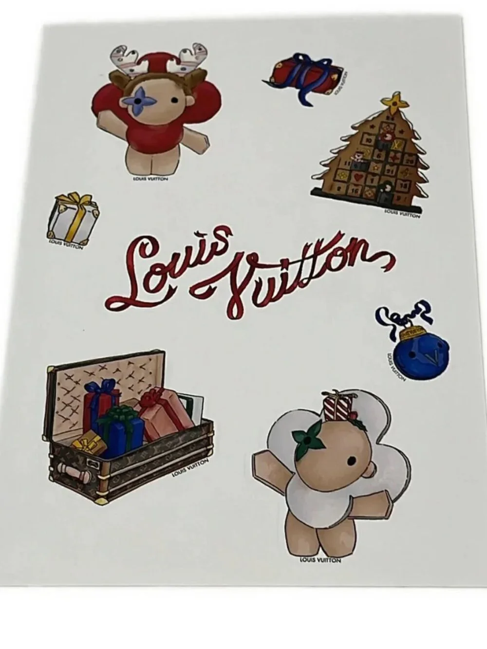 LOUIS VUITTON Notebook MM Jane & Sticker G11463 Navy Beige Multi Vivienne